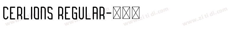 Cerlions Regular字体转换